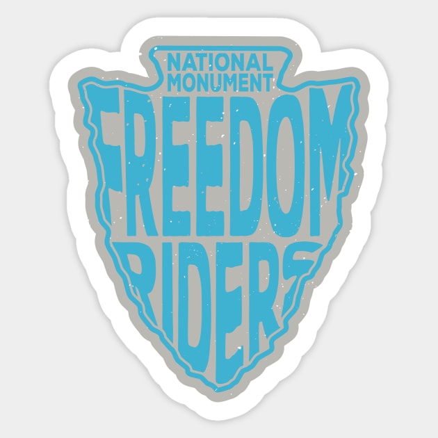 Freedom Riders National Monument name arrowhead Sticker by nylebuss